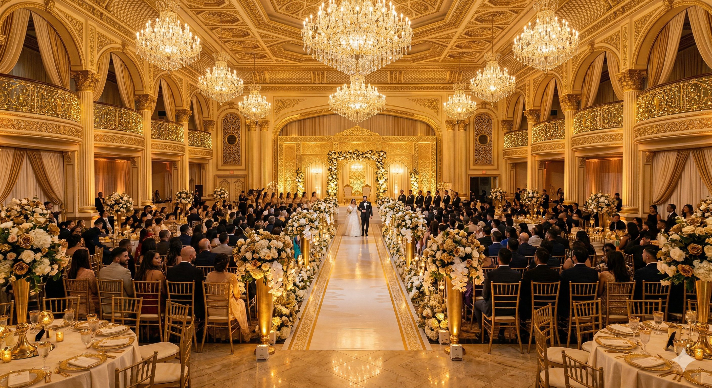 Luxurious wedding setup